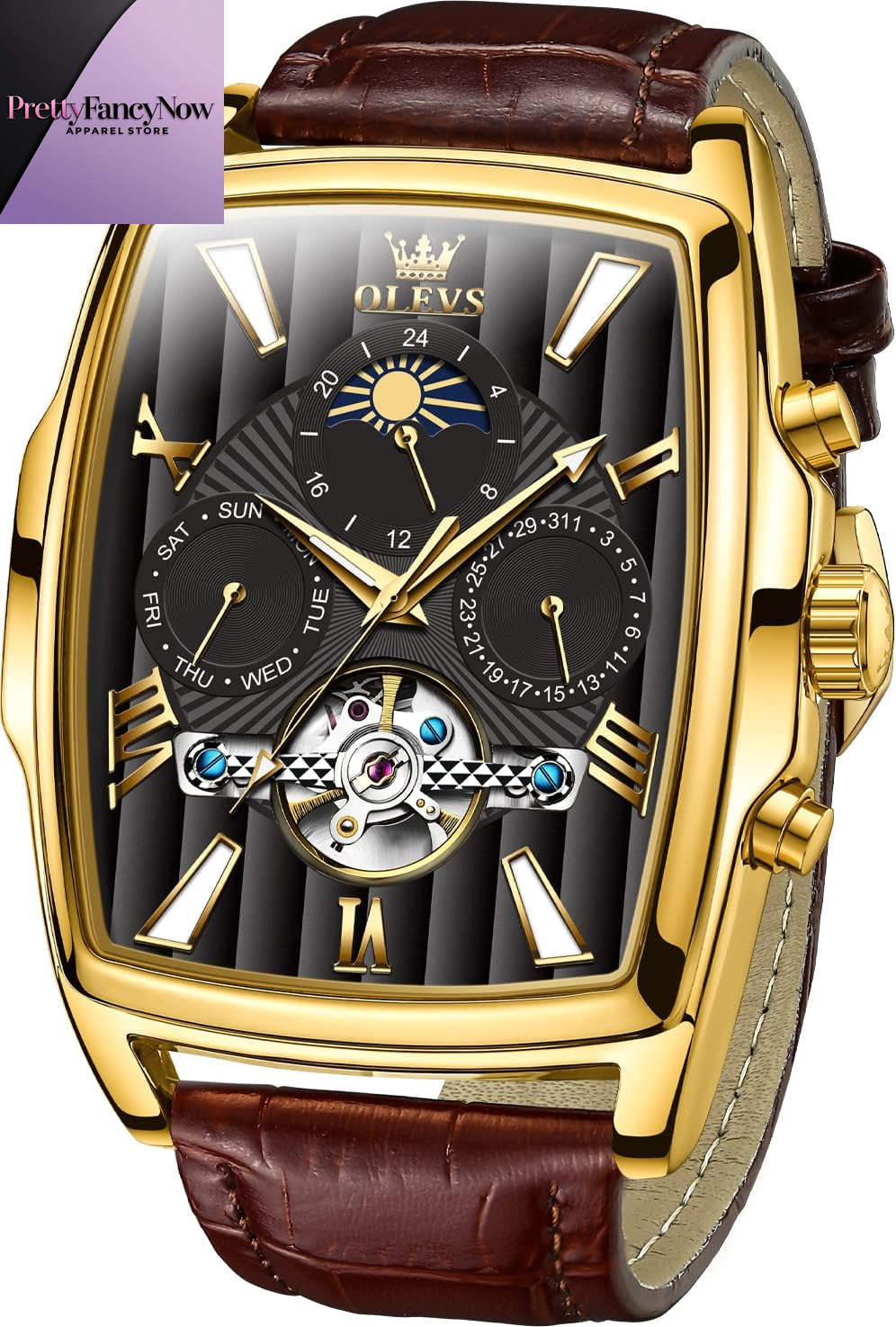 Men’s Executive Automatic Watch – Skeleton Design