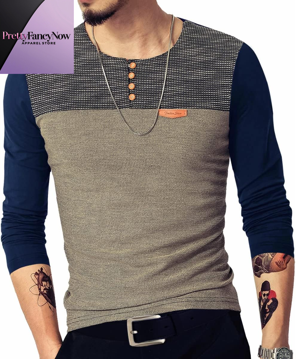 Men’s Premium Slim Fit Casual Shirt – Contrast Stitching