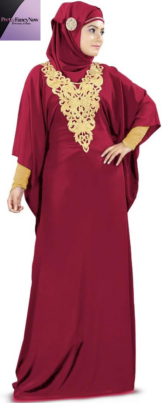 Free Size Muslim Maxi Dress – Fancy Kaftan Abaya - PrettyFancyNow