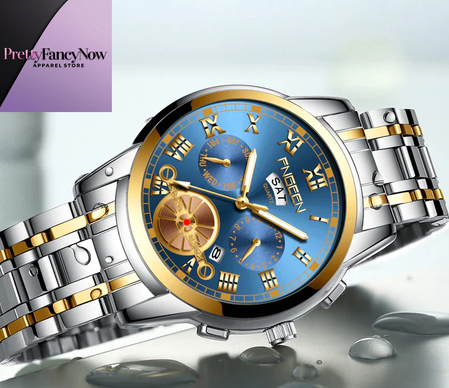 Men’s Quartz Watch – FNGEEN Waterproof Dress Timepiece - PrettyFancyNow