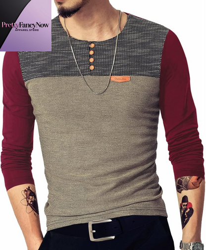Men’s Premium Slim Fit Casual Shirt – Contrast Stitching