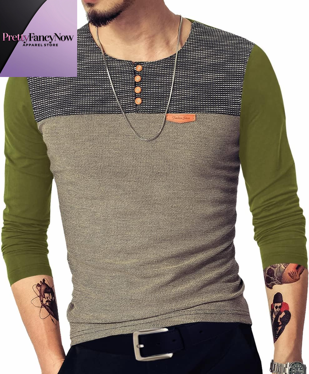 Men’s Premium Slim Fit Casual Shirt – Contrast Stitching