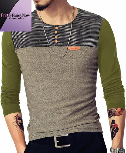 Men’s Premium Slim Fit Casual Shirt – Contrast Stitching